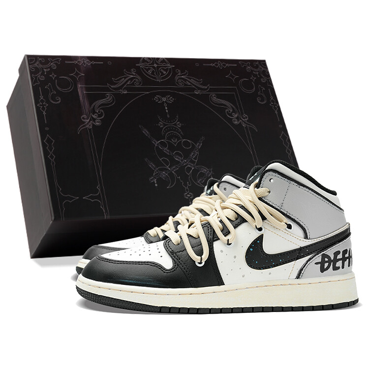 

Баскетбольные кроссовки Air 1 Vintage женские с высоким верхом, черный/серый Jordan