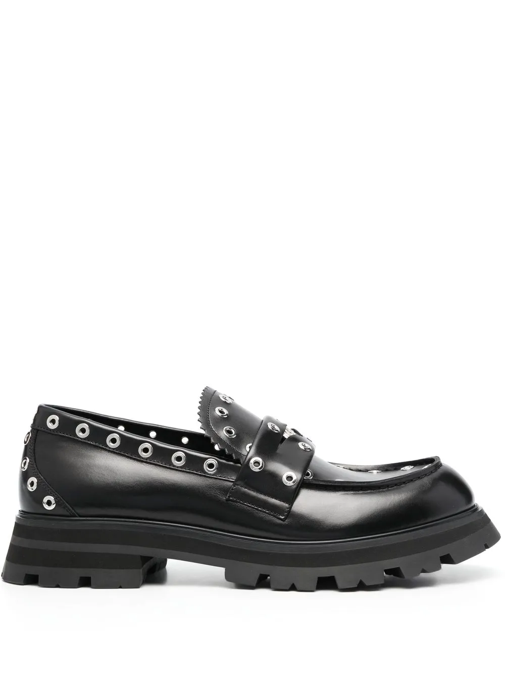 

Массивные лоферы с люверсами Alexander McQueen, черный