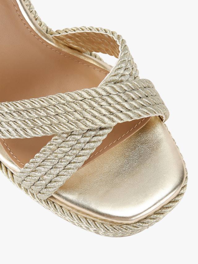 Phoebe 2 Wedge Heel эспадрильи-сандалии KG Kurt Geiger, Gold — фото 4