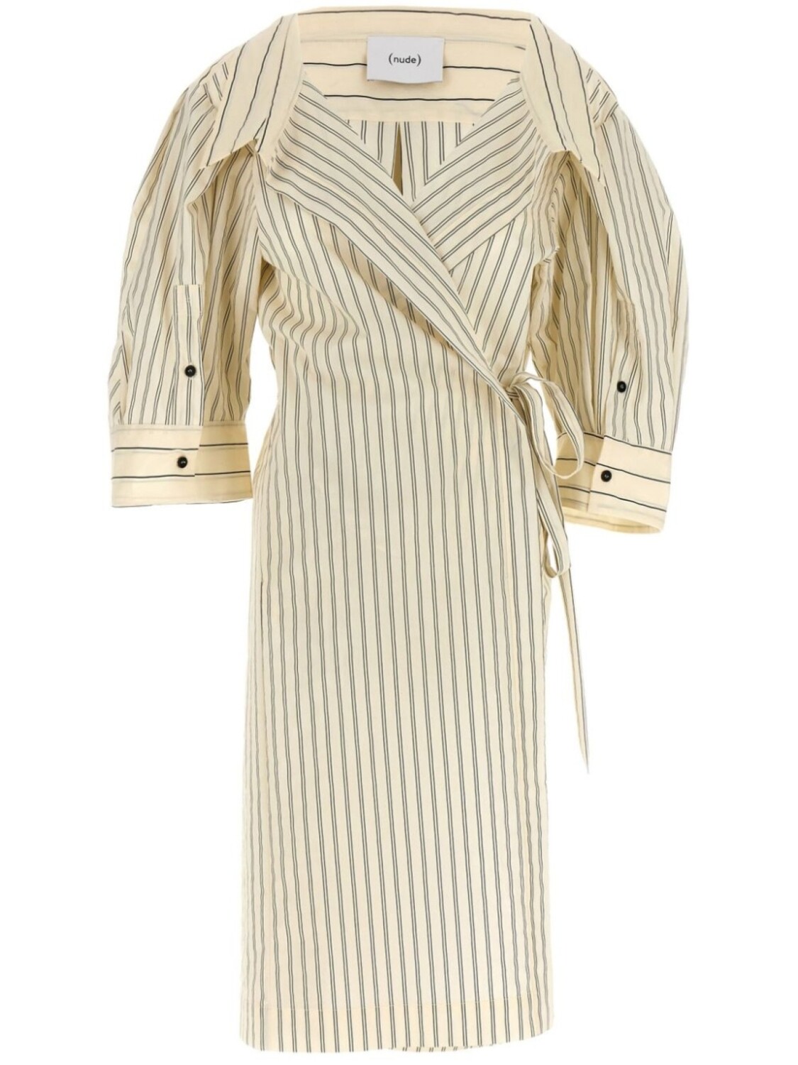 

Полосатое платье-рубашка Nude, белый