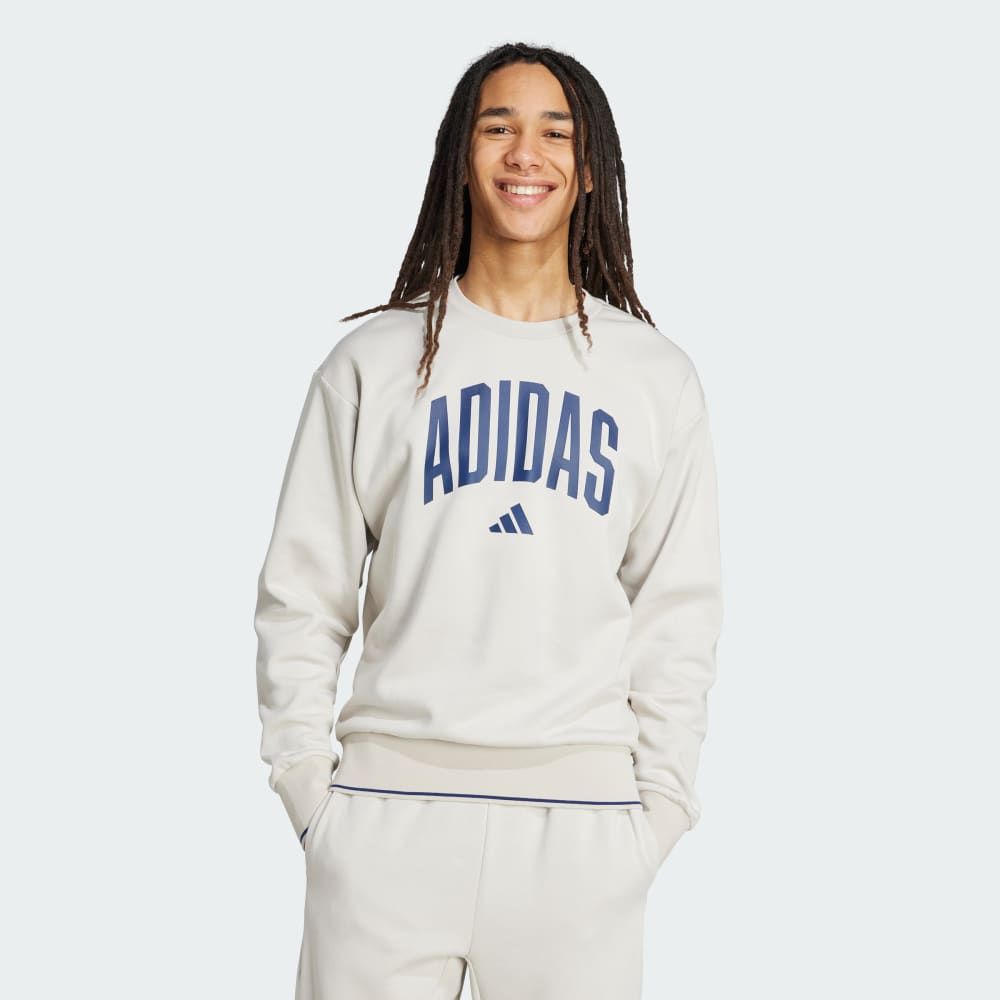 

Толстовка Adidas Collegiate Sweat, цвет Beige/Dark Blue