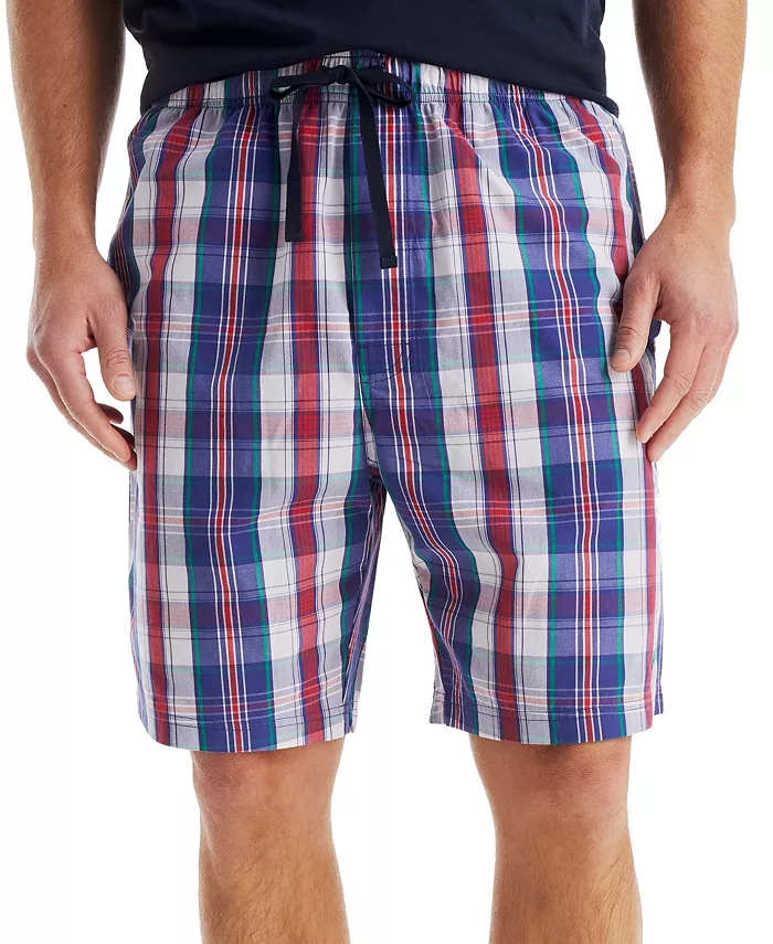 

Мужские клетчатые пижамные шорты 8" из поплина Nautica, фиолетовый