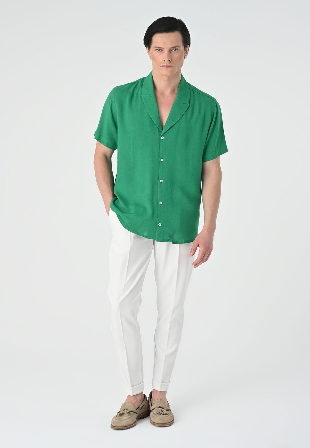 

Рубашка LAPEL COLLAR SHORT SLEEVE Antioch, темно-зеленый