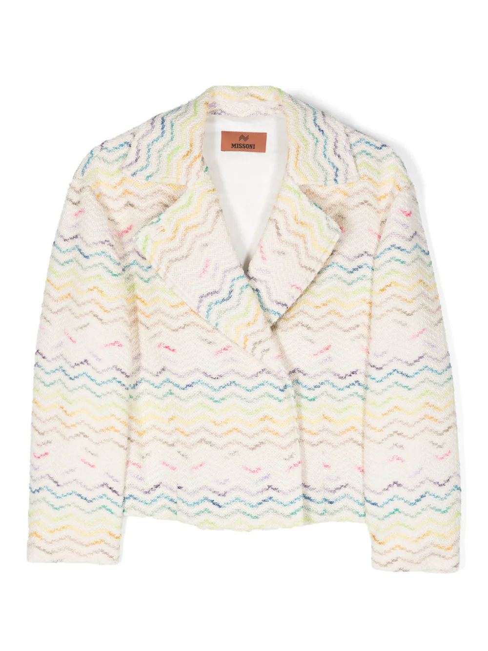 

Блейзер с узором зигзаг Missoni Kids, белый