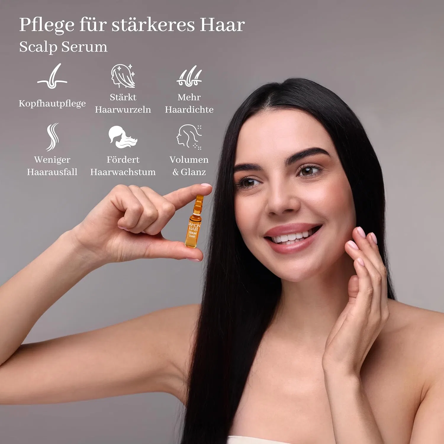 Сыворотка для волос «Diamond Hair Plus» с кератином, биотином и прокапилом Diamond Hair Plus — фото 3