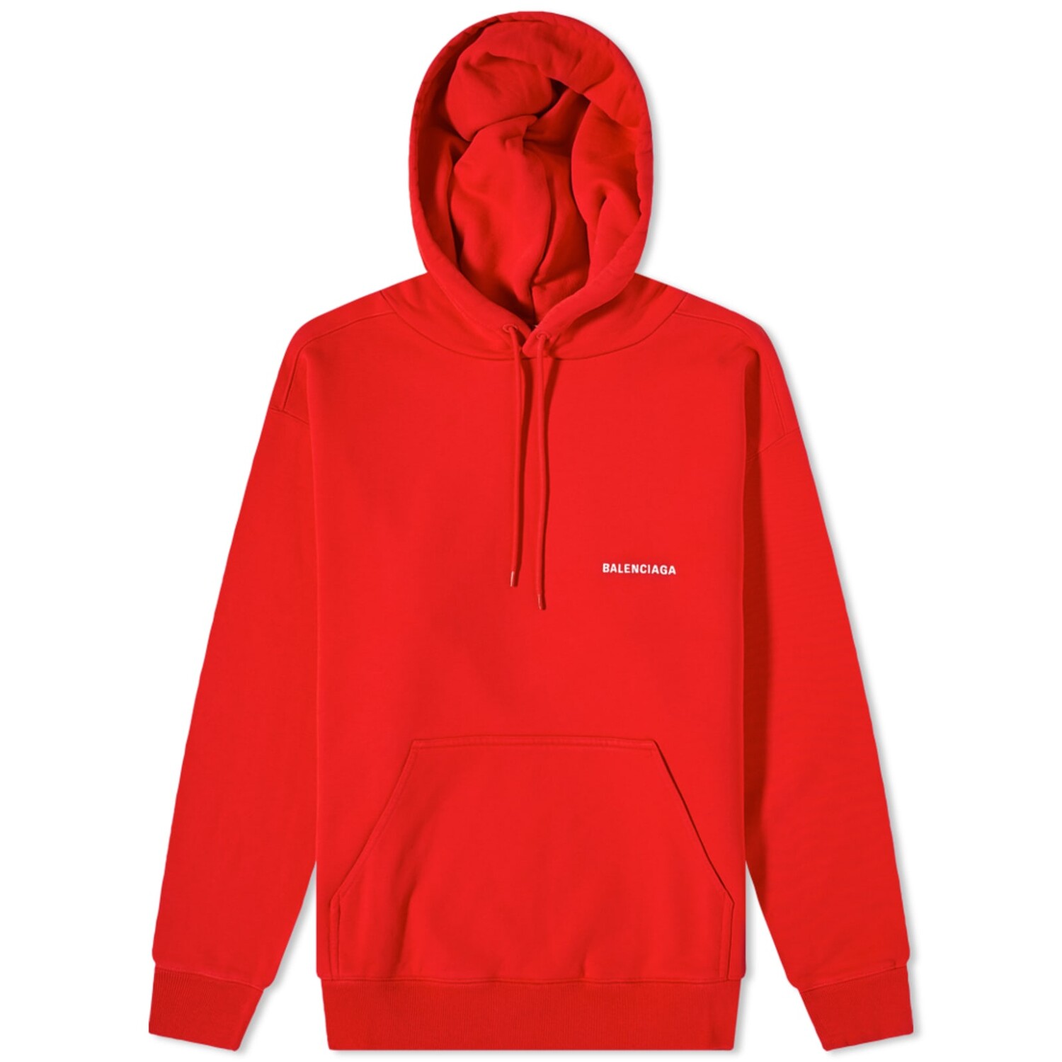

Худи Balenciaga Back Logo Popover, цвет Bright Red & White