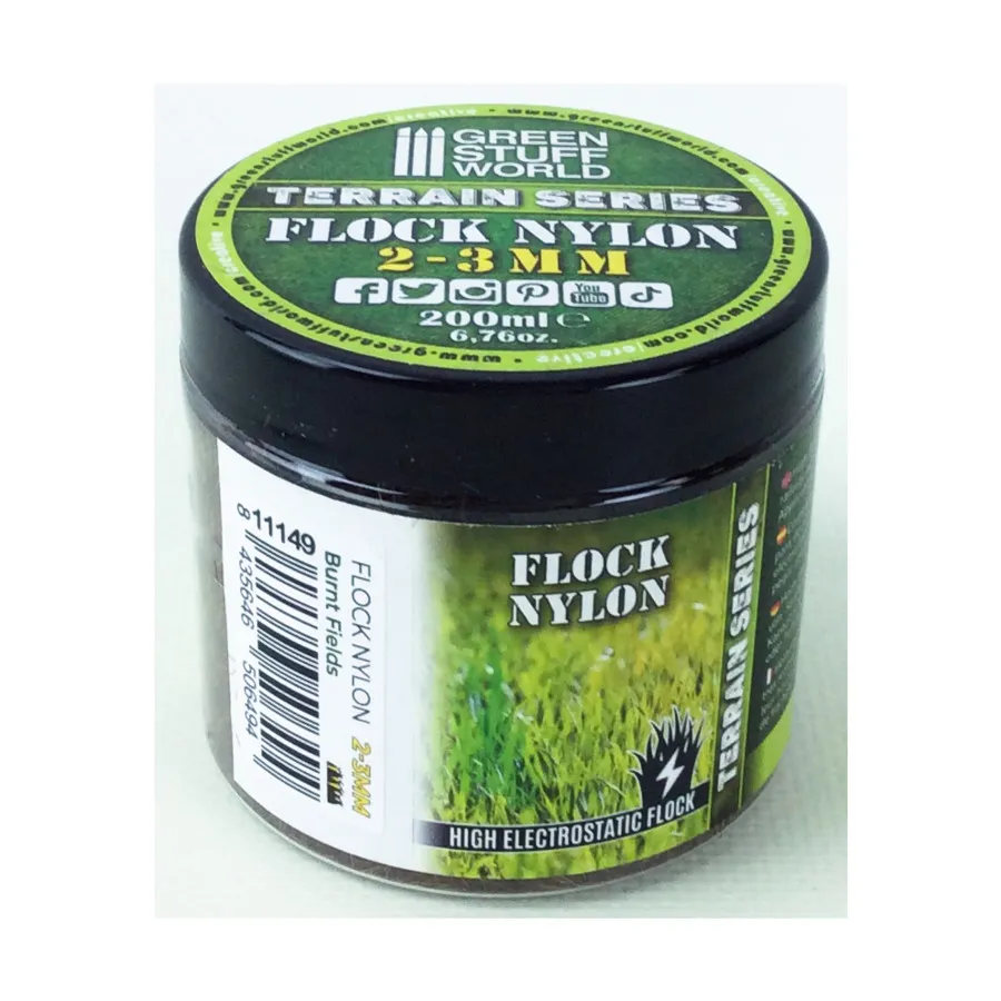 

Обожженные поля 2-3 мм - 200мл, Terrain - Flock Nylon - 3mm & Under (Green Stuff World)