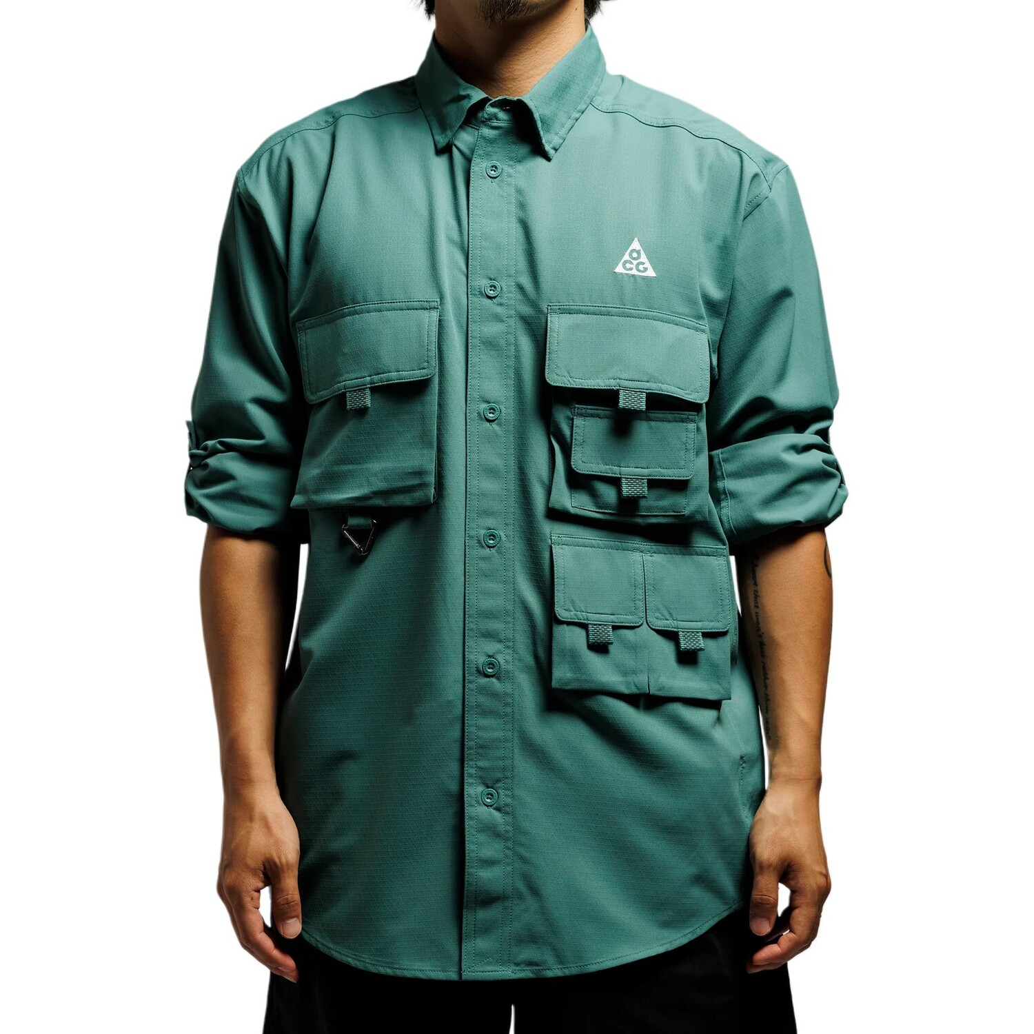 Мужская рубашка ACG Vintage Green Nike, зеленый — фото 3
