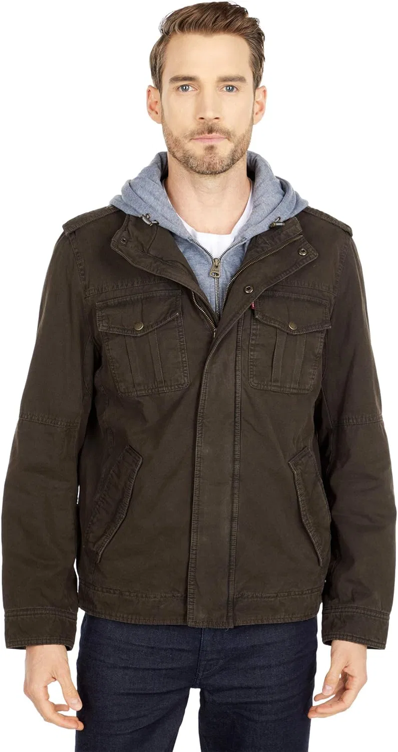 Куртка Hooded Military Jacket Levi's, Dark Brown