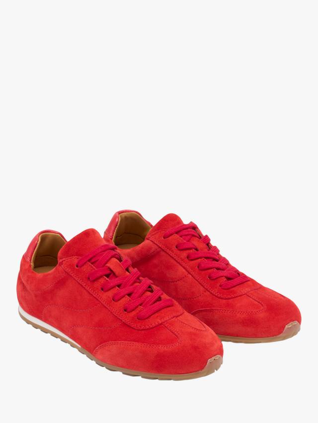 Carr Suede тонкая подошва шнурованные кроссовки Russell & Bromley, Red — фото 2