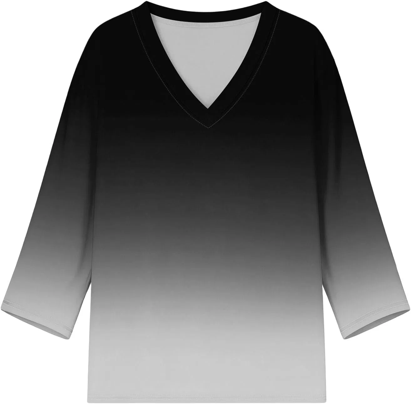 Блуза с V-образным вырезом, 3/4 рукав, женская, цвет B279-black — фото 4