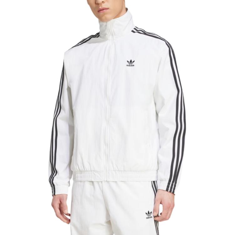 Adidas Originals Толстовка с молнией Adidas Firebird Adicolor, White/Black — фото 2