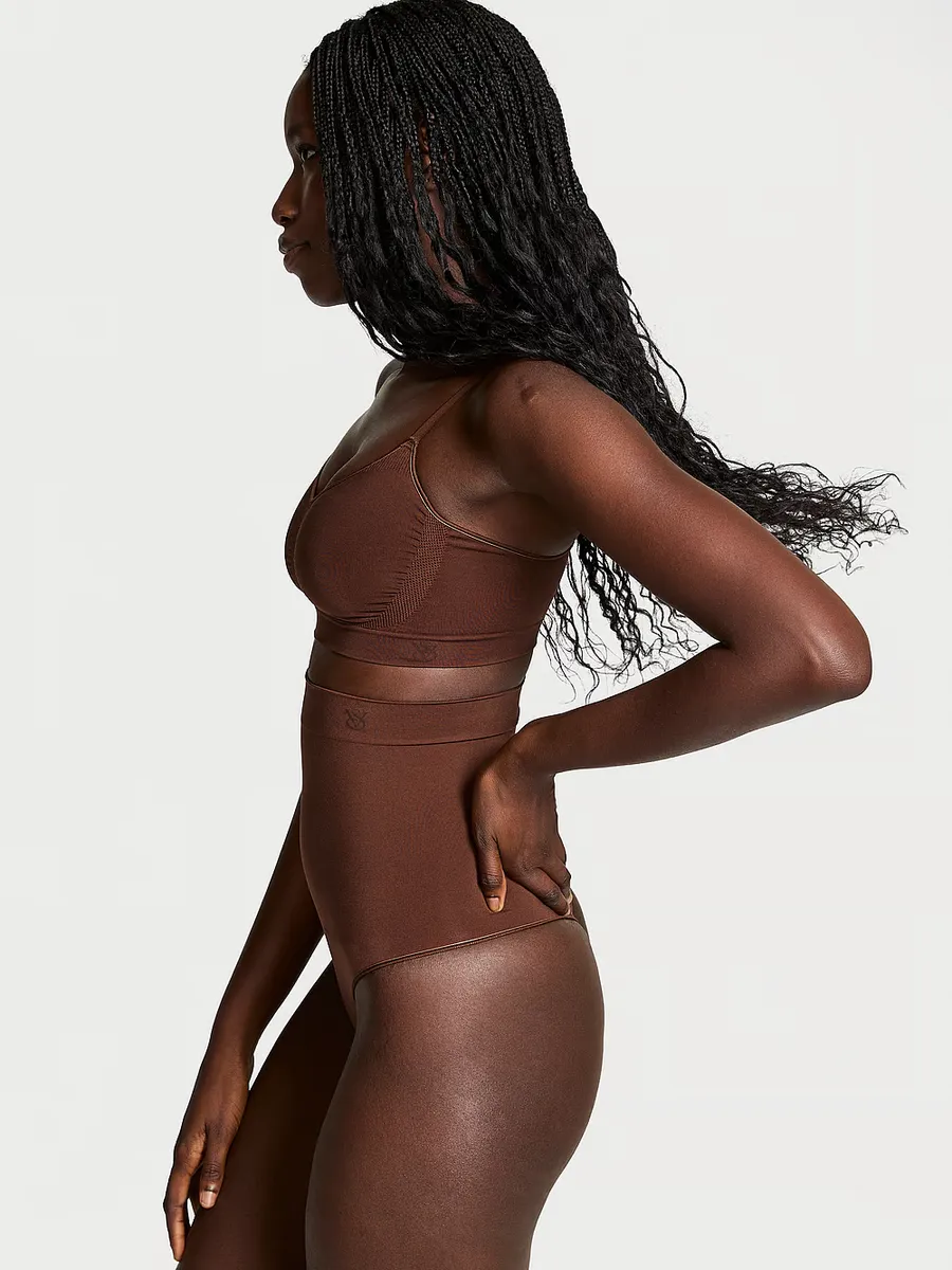 Трусики-стринги с высокой талией SeamlessShaping Victoria'S Secret, цвет Ganache — фото 3
