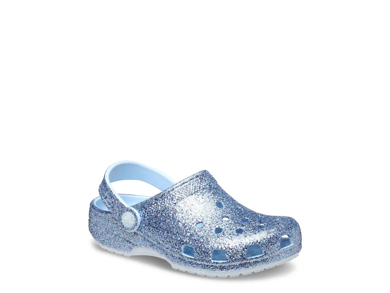 

Сабо Crocs Classic Chunky Glitter Clog - Kids', Blue Frost