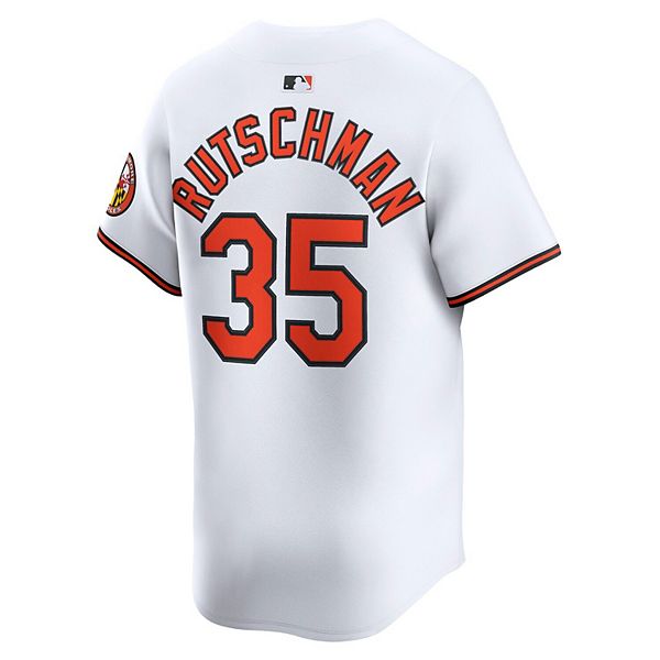 Мужская белая домашняя лимитированная футболка игрока adley rutschman baltimore orioles Nike — фото 4