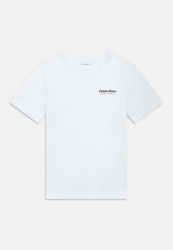 Минималистичная базовая футболка унисекс с логотипом Calvin Klein Jeans, Bright White