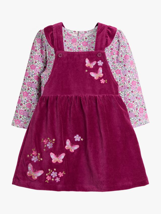 

Детский комплект топ и платье с бабочками JoJo Maman Bébé, Plum