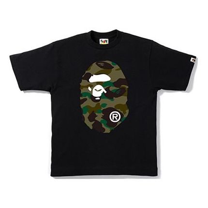 

Футболка A Bathing Ape Camouflage Big Ape Head Tee 'Black Green'