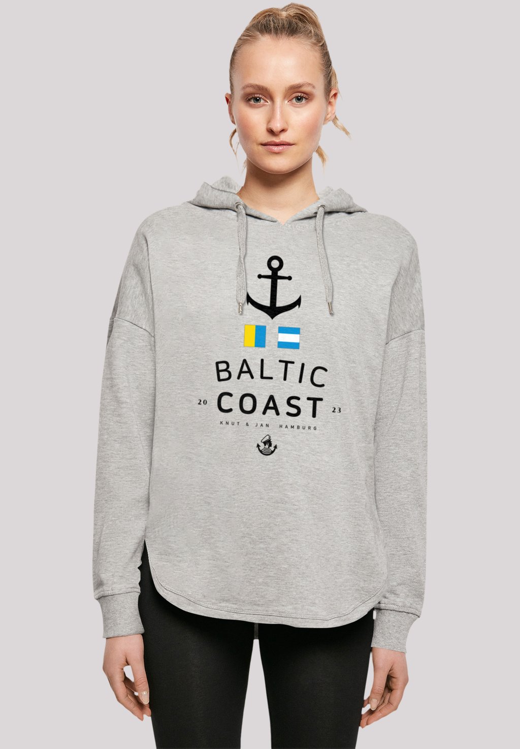 

Толстовка OVERSIZED OSTSEE FLAGGEN - Hoodie F4NT4STIC, серый