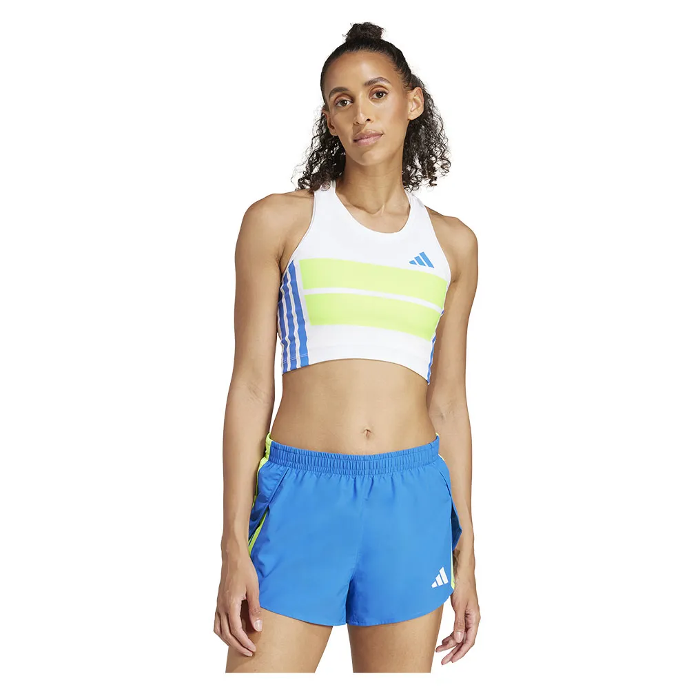 

Спортивный топ adidas Adizero Retro Crop, белый