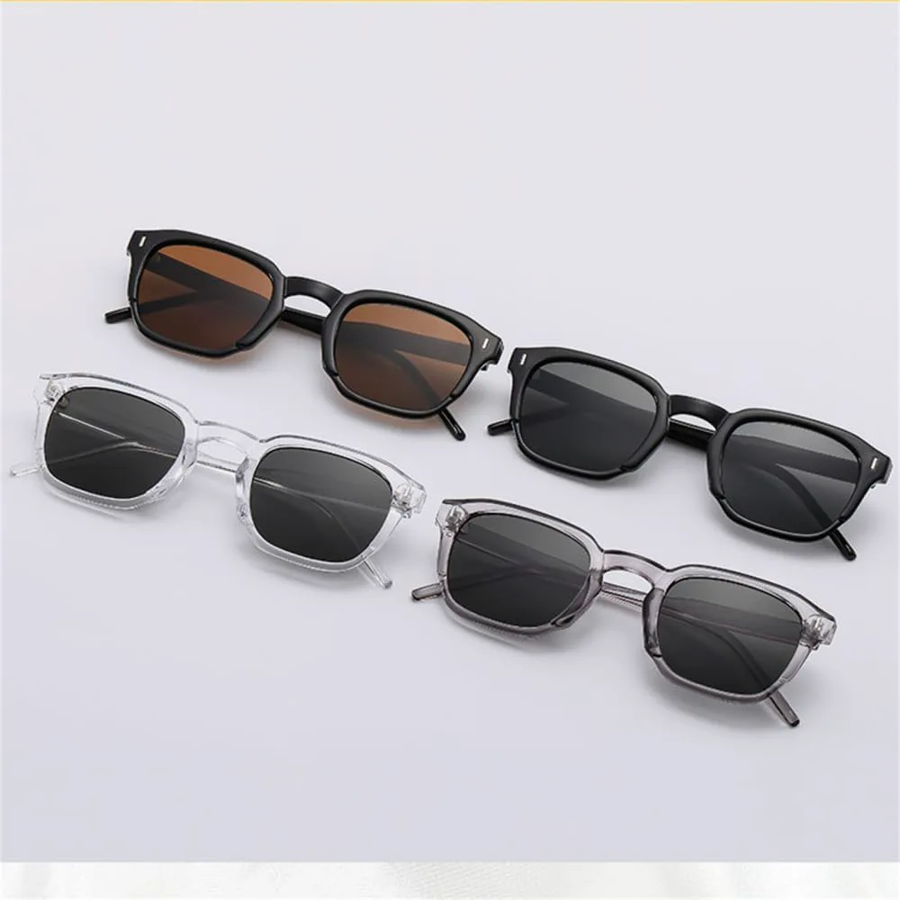 

Солнцезащитные очки прямоугольной формы с заклепками для женщин и мужчин, для активного отдыха, в стиле ретро, ​​с защитой от ультрафиолета UV400 LANGSER, 4