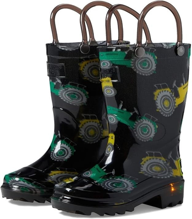 

Western Chief Tractor Lighted Kids Multi Mid Calf Pull On Детские резиновые сапоги