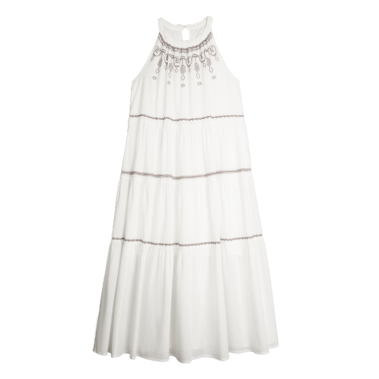 

ELLE Белое женское платье без рукавов