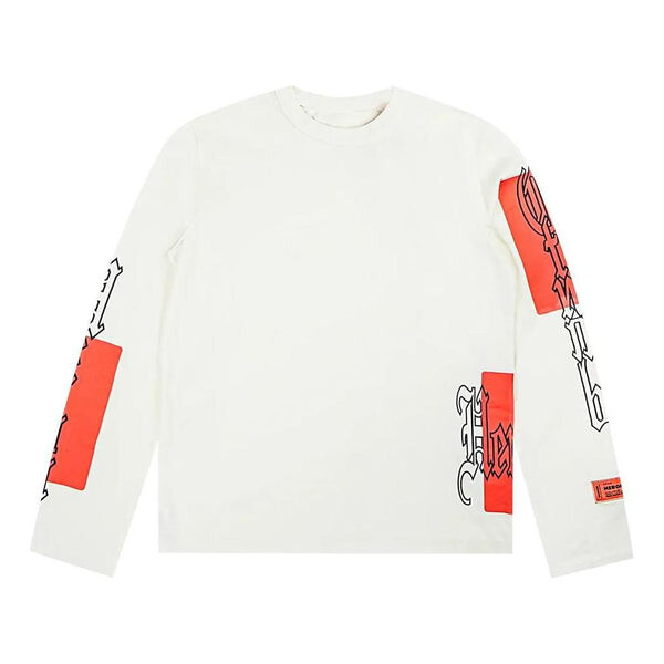 

Футболка fw22 gothic color block long-sleeve t-shirt 'white orange' Heron Preston, белый