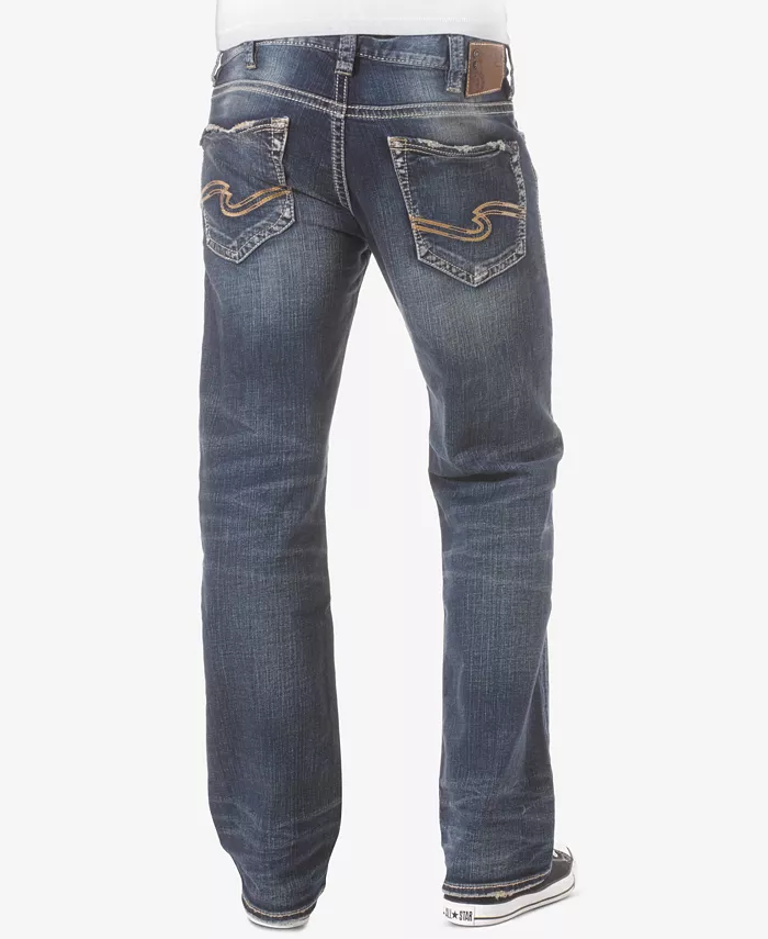 

Мужские джинсы Zac Relaxed Fit Straight Stretch Silver Jeans Co., синий