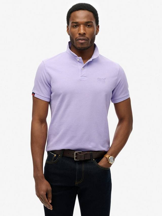 

Винтажная хлопковая поло Regular Fit с коротким рукавом Destroy Superdry, Lavender Purple
