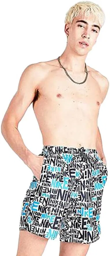 Плавки Nike Sportswear Allover Print 7 дюймов, размер L, цвет Black/White-Black