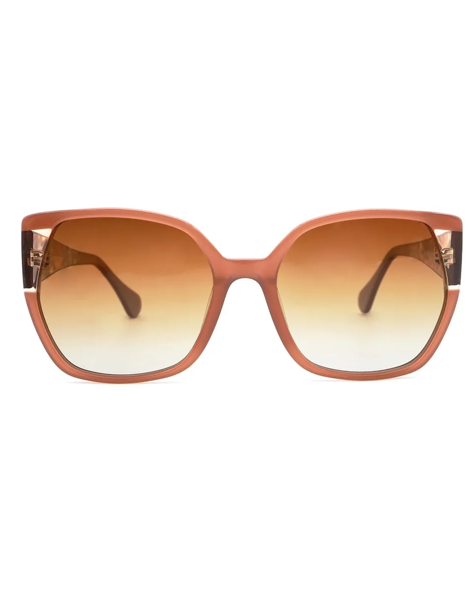 

Женские солнцезащитные очки Booming oversize из ацетата в коричневых тонах с черепаховыми заушниками Montsaint, коричневый