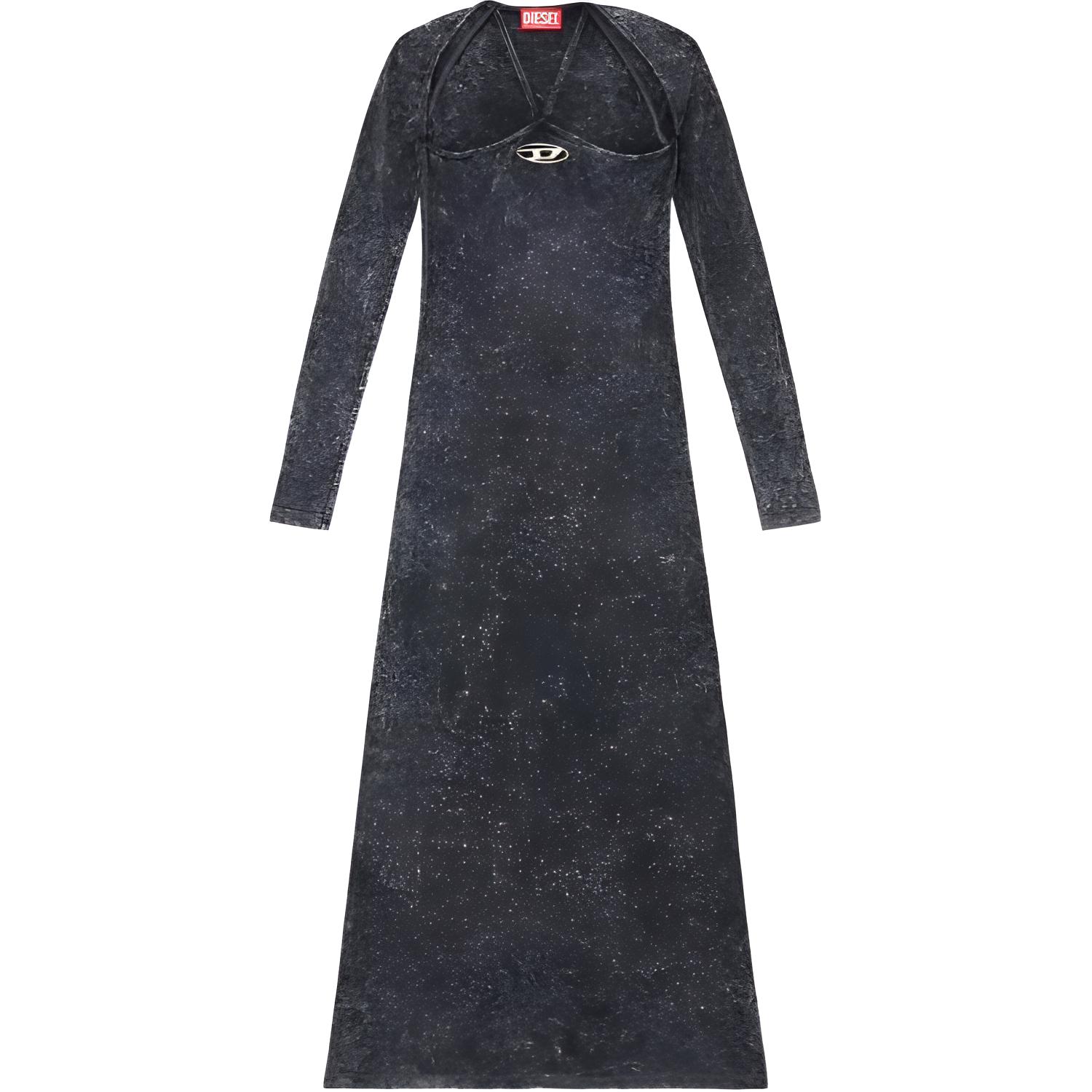 

D Marinel Платье с Длинными Рукавами DIESEL, Черный