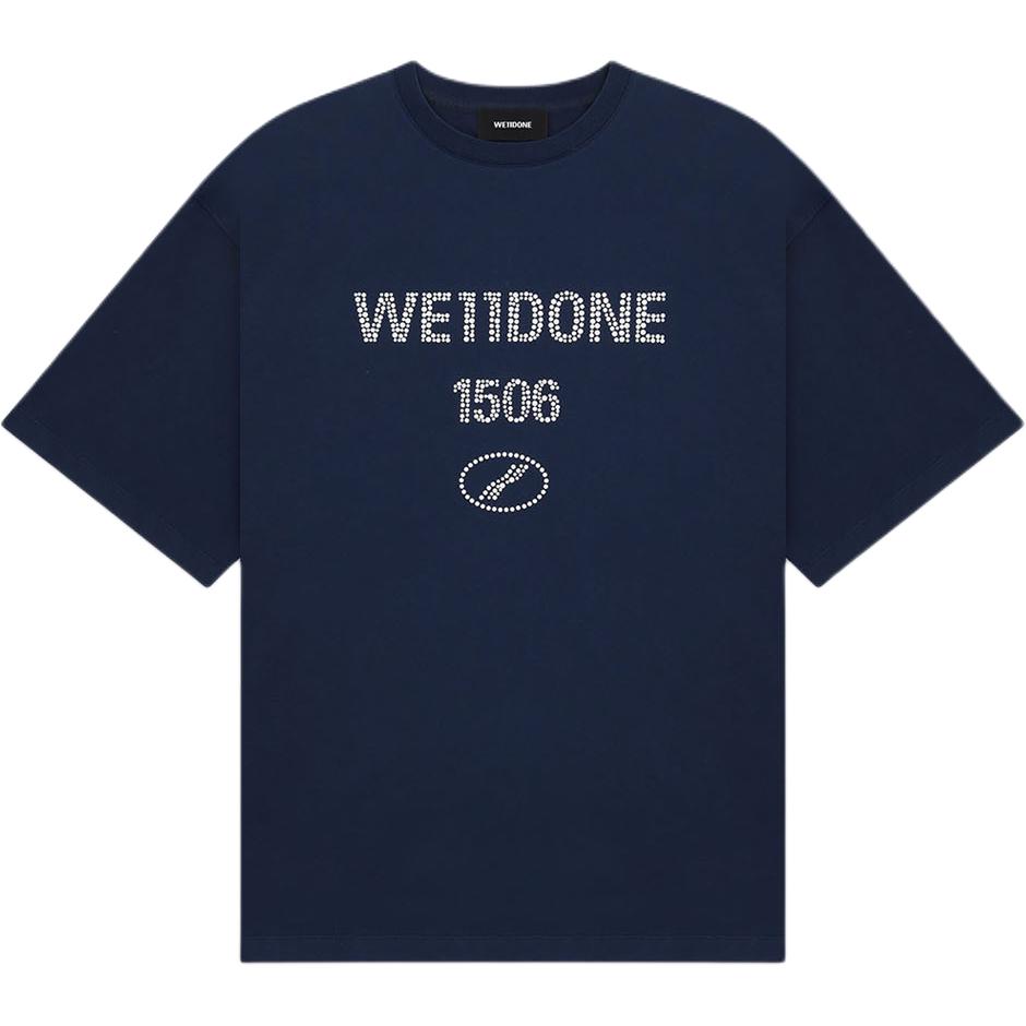 

WE11DONE Футболка мужская морская синяя, Синий, WE11DONE Футболка мужская морская синяя
