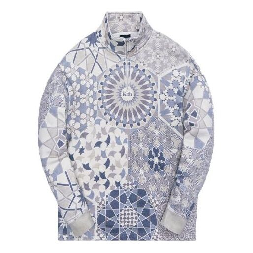 

Толстовка moroccan tile quarter zip 'canvas' Kith, синий