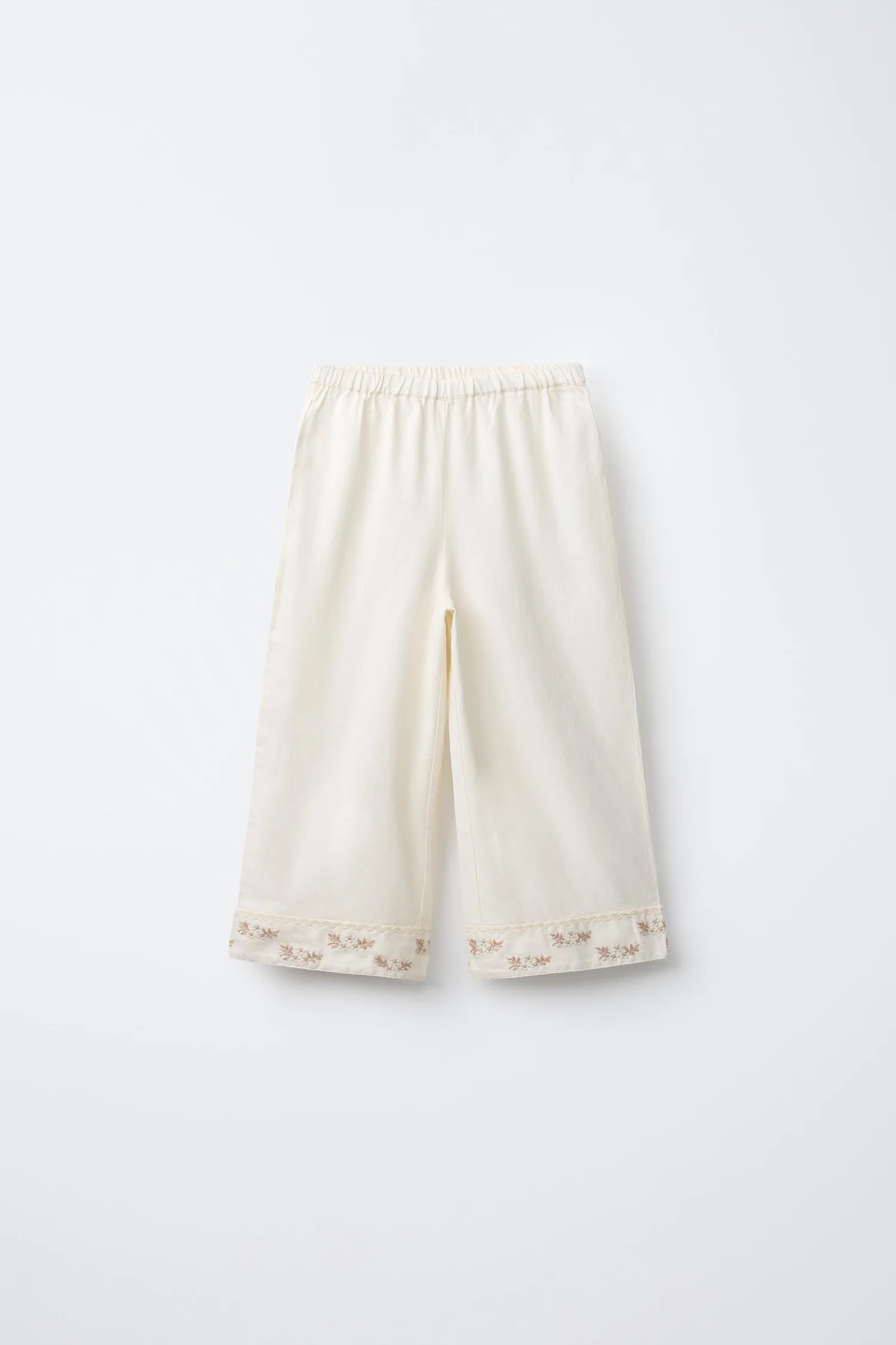 Пижама с вышитыми цветами, 2-6 лет Zara, экрю — фото 4