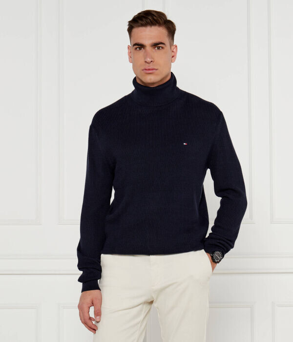 

Водолазка мужская Tommy Hilfiger с вафельной фактурой, синий
