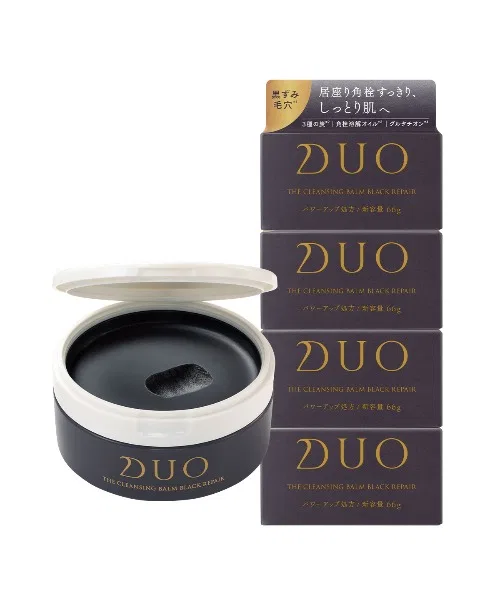 Крем-бальзам для снятия макияжа DUO Black Repair 66 г × 4 шт, черный