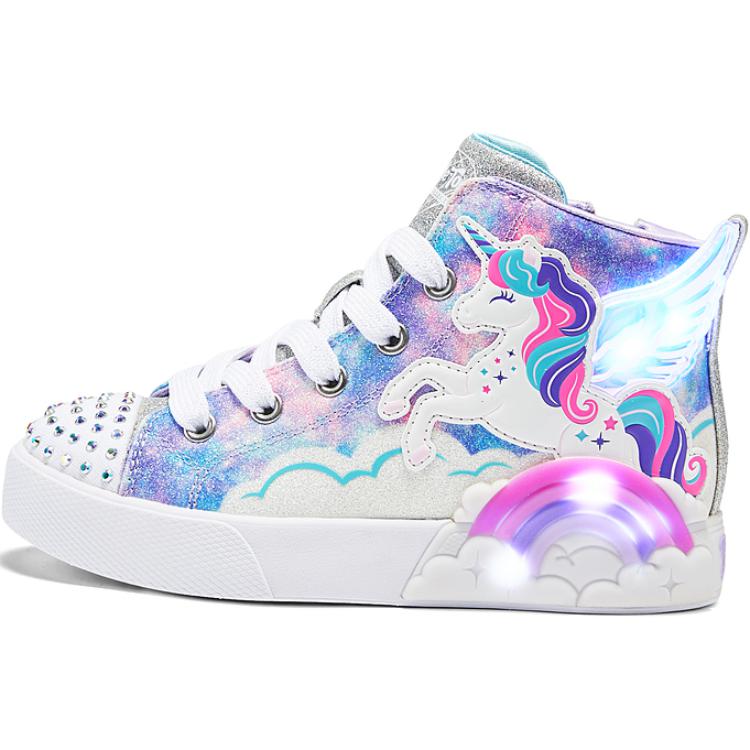 

Skechers Kids Антискользящие износостойкие высокие детские скейтбординг кроссовки Purple Kids'