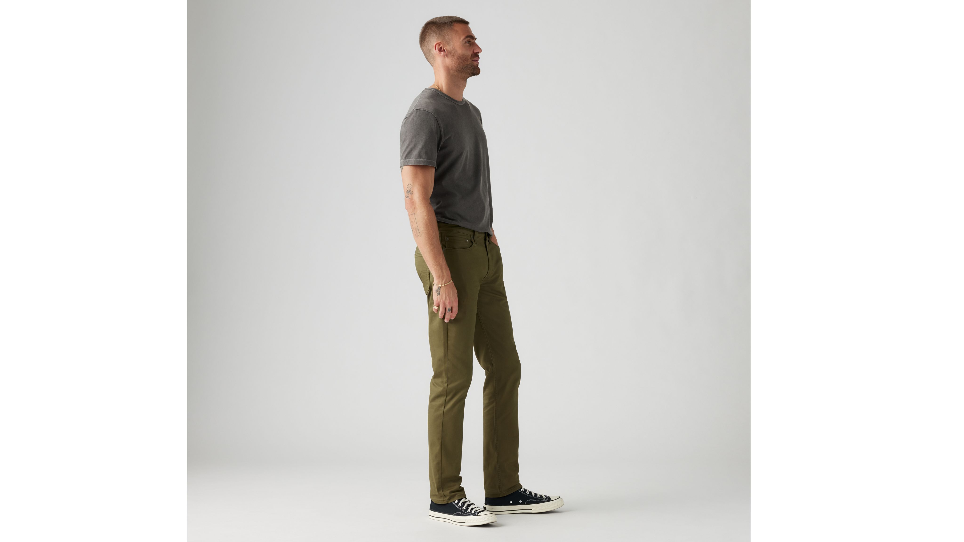 

511 Узкие всесезонные мужские джинсы Levi's, цвет Dark Olive Sorbtek - Green - Stretch