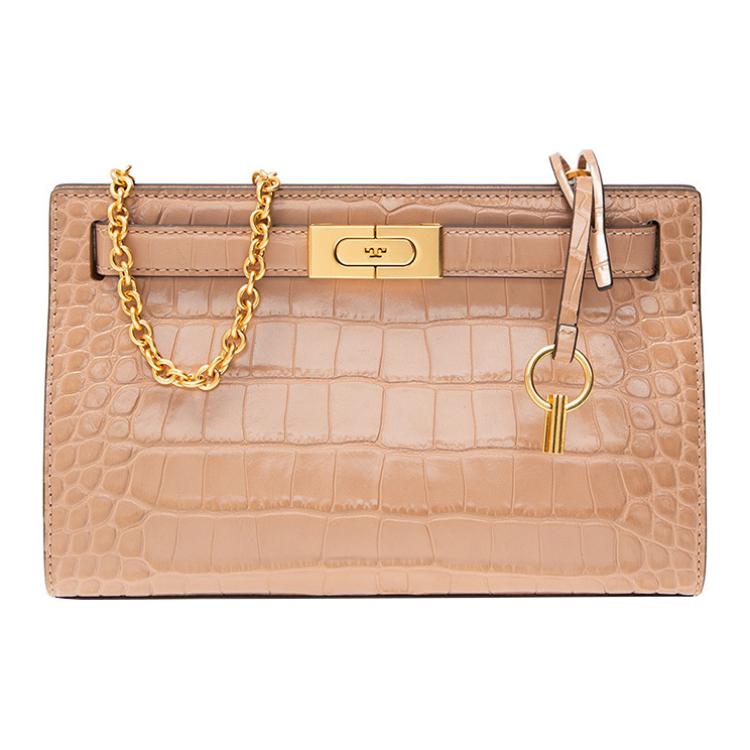 

TORY BURCH Кожаная сумка кроссбоди через плечо маленькая женская розовая