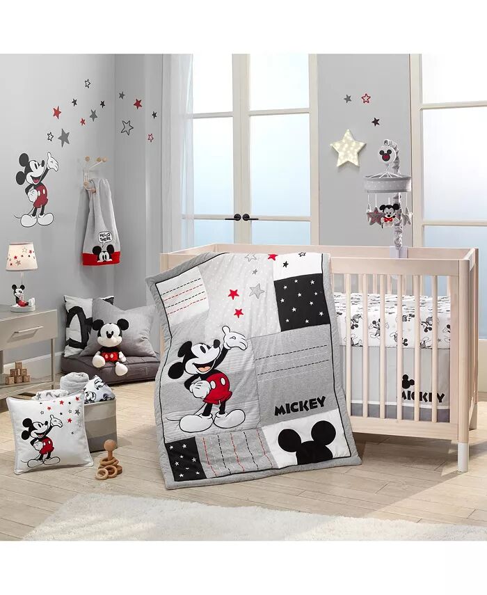 

Комплект постельного белья для кроватки Disney Baby Magical Mickey Mouse, состоящий из 3 предметов — серый Lambs & Ivy, серый