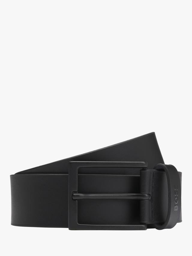 

Итальянский кожаный ремень HUGO BOSS, черный