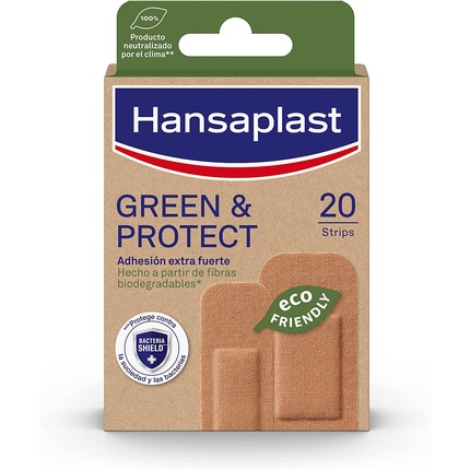 

Hansaplast Green & Protect Биоразлагаемые повязки Экологичная защита от ран, 20 шт.