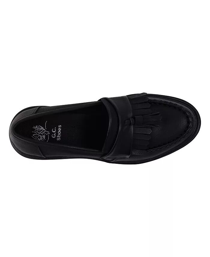 Женские лоферы Tillie с кисточками на подошве и ушками GC Shoes, черный — фото 4