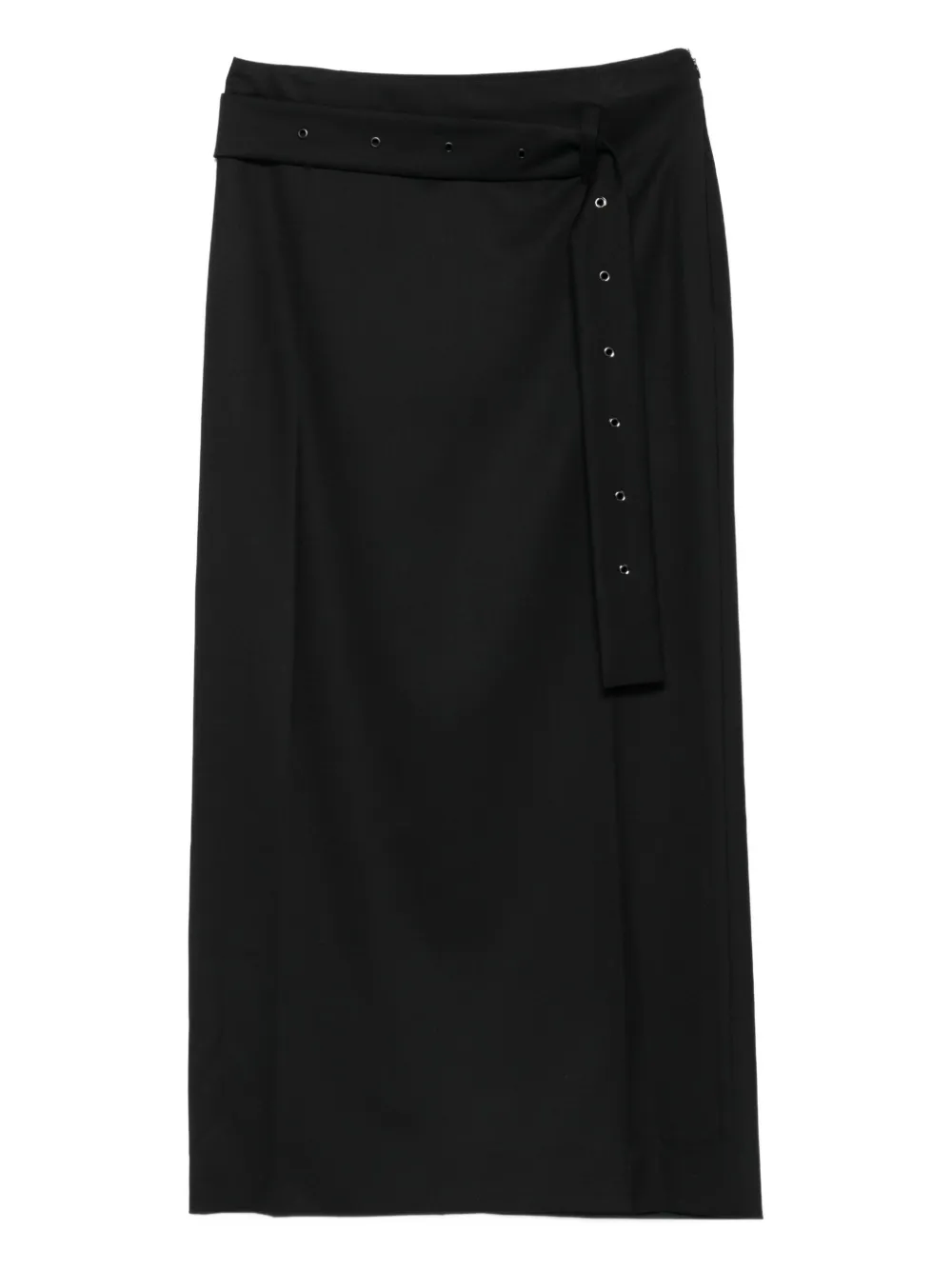 

Юбка с поясом и люверсами Low Classic, черный
