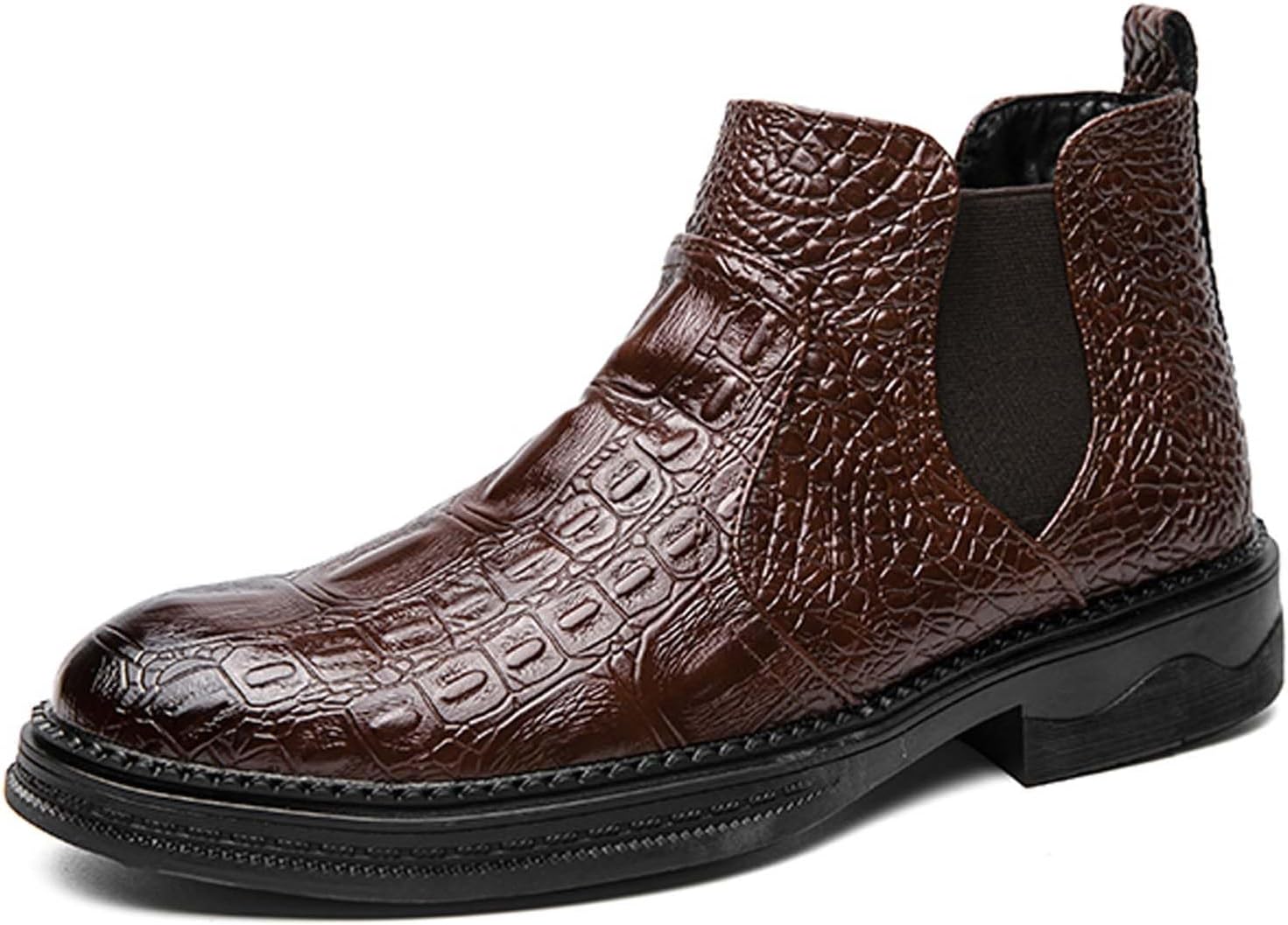 

Мужские ботинки челси в стиле ретро, деловые, повседневные, формальные, с противоскользящим покрытием, удобные, для работы, офиса, свадьбы, банкета, церкви, униформы, высокие кожаные ботинки, черные, коричневые Generic