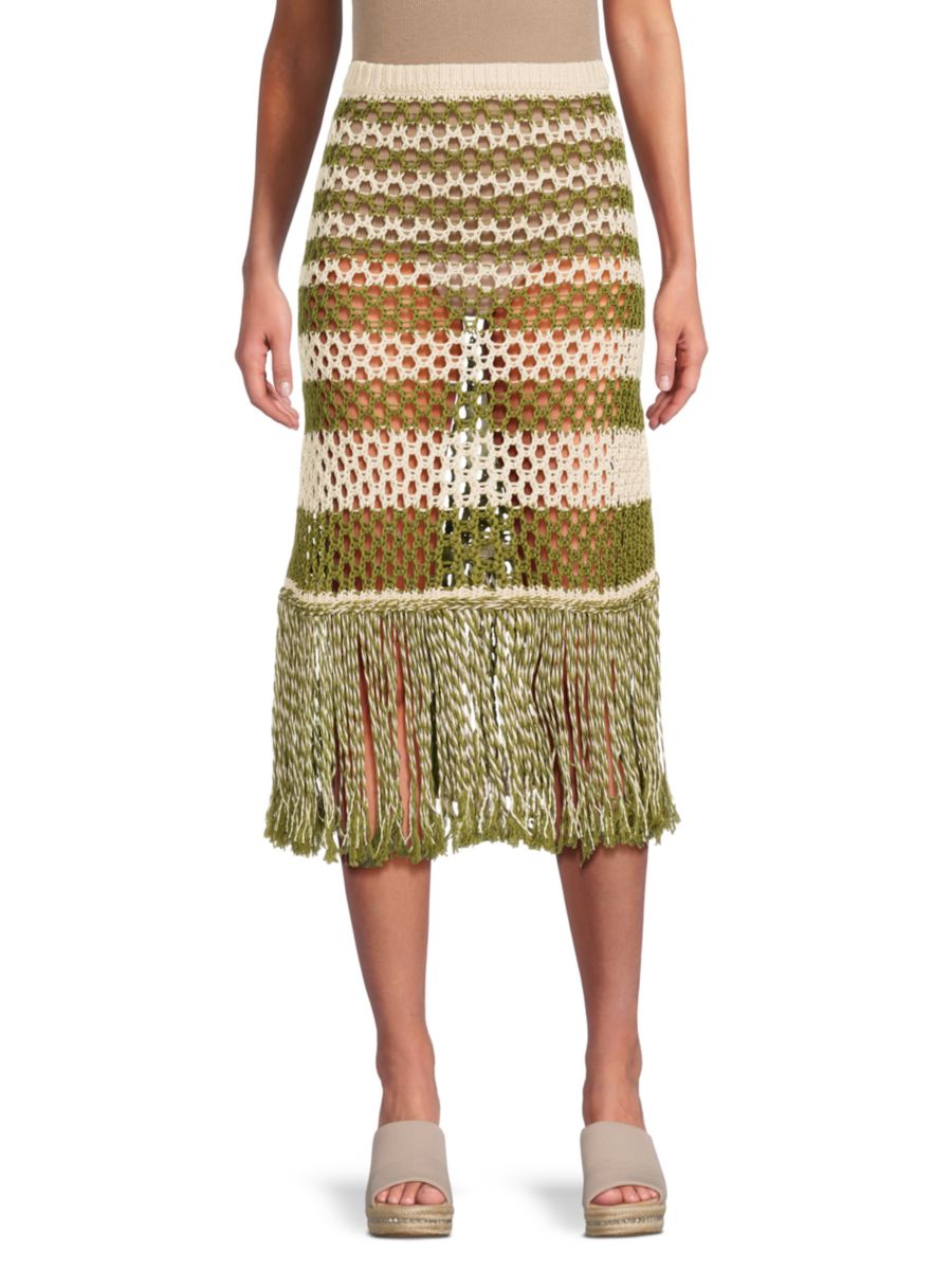 

Юбка-миди крючком REDValentino, цвет Green Multi
