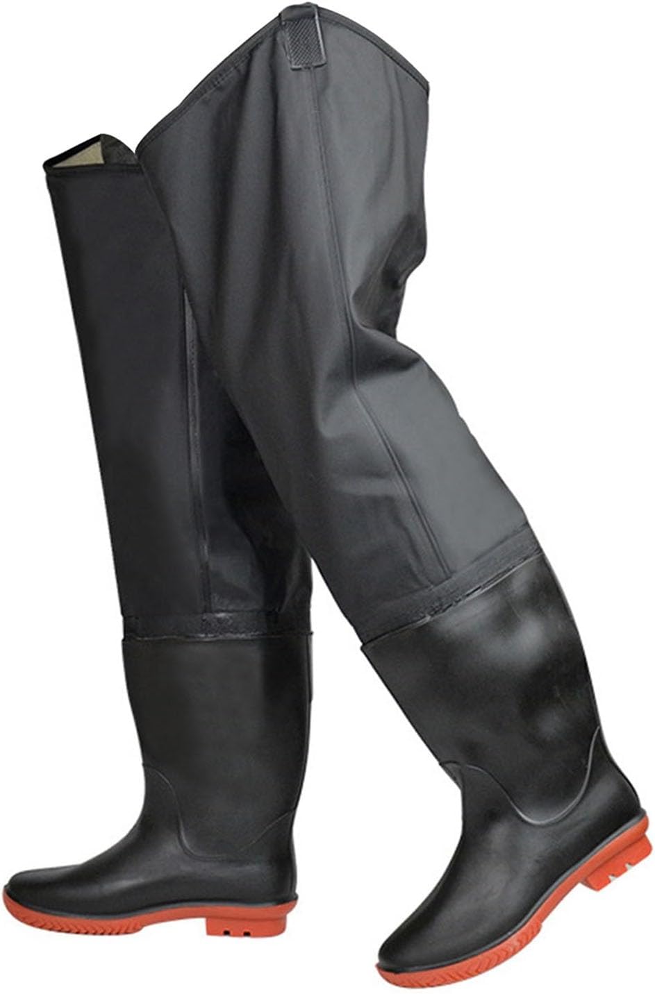 

Hip Waders ПВХ водонепроницаемые рыболовные ботинки с высокой трубой, 80 см высококоленные ботинки Waders для мужчин и женщин, легкие Jcwgly, черный