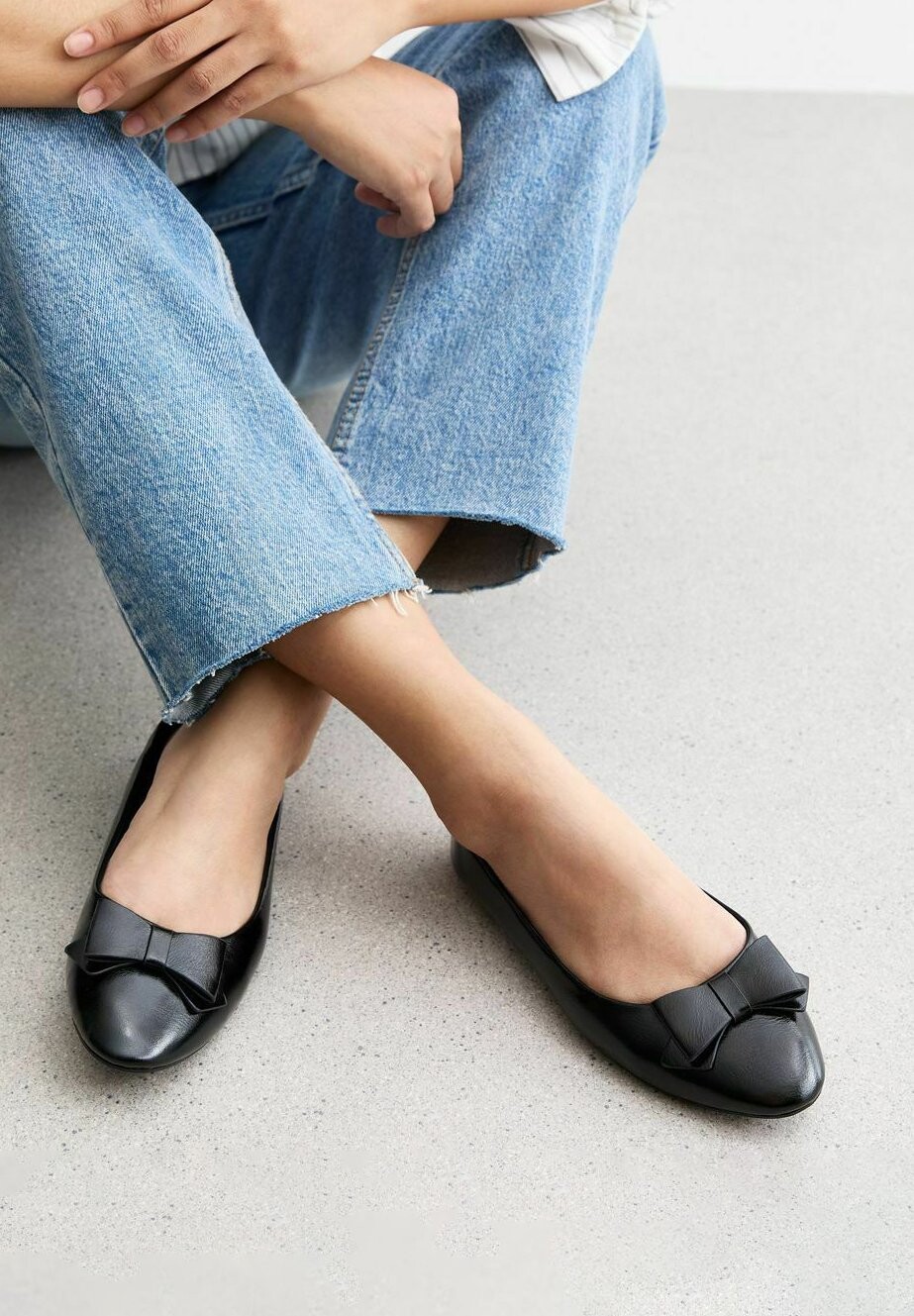 

Балетки BOW TOE CAP New Look, черный